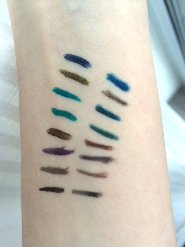 Purminerals Double Ego Eyeliner swatches_